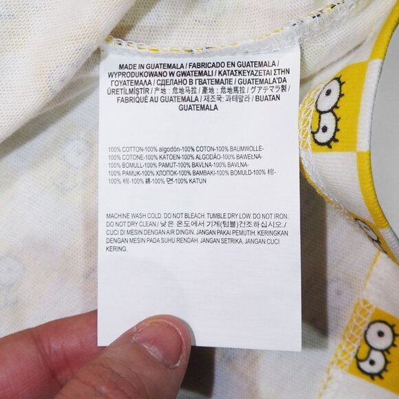 Vans x The Simpsons Checkerboard Shirt Women's S Yellow / White - Picture 7 of 11